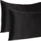 Homeroots 20 x 30 in. Black Dreamy Silky Satin Queen Size Pillowcases 387888 - alternate 5